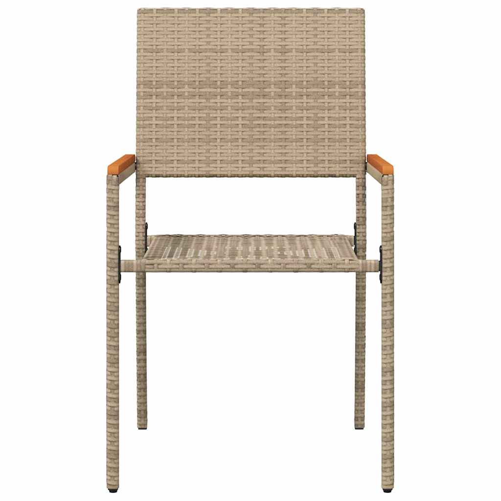 Garten Stapelstühle 2 pcs Creme, Braun